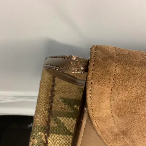 Vintage Suede Faux Leather Shoulder Clutch Bag Purse Brown