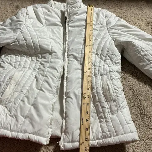 Palomores Fashions Of Calif By George Palomores White Quilted Zip Up Jacket Size M
