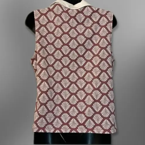 Sigrid Olsen Golf & Tennis Sleeveless Polo Collar Shirt Multicolor W Large NWT