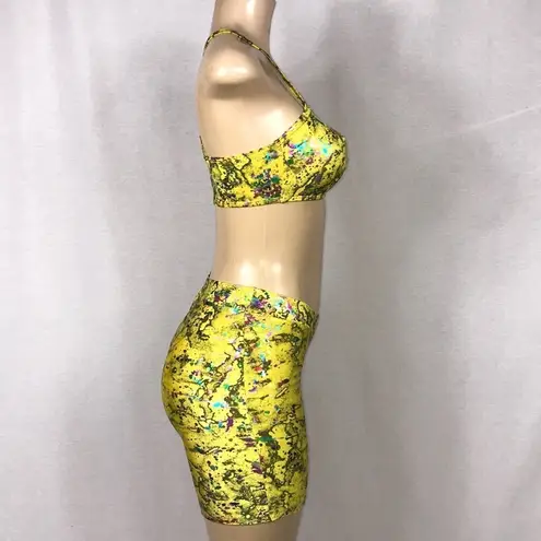 Zuliana Designer Activewear Two Piece Set Made In USA NWT Yellow