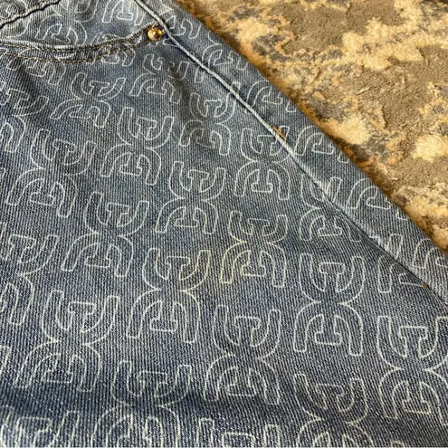 Sam Edelman  Blue Patterned Straight Leg Jeans