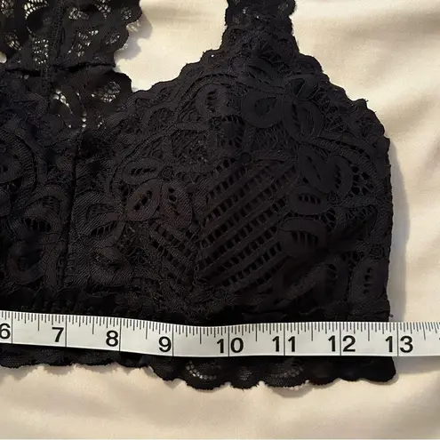 Maurice's Maurice’s Womens XS Black Floral Lace Padded Racerback Bralette Lightweight