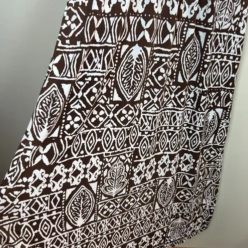 Tori Richard Tori Richards Honolulu Dress Medium Brown White Printed Maxi Flutter Sleeveless - Image 4