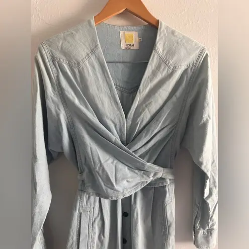 Revolve Noam Sandrine Dress in Chambray Blue‎ Sz XS