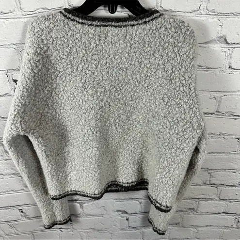 By Design Modern Graffiti Cardigan Sweater Wool Blend Cropped Gray S Juniors Size undefined