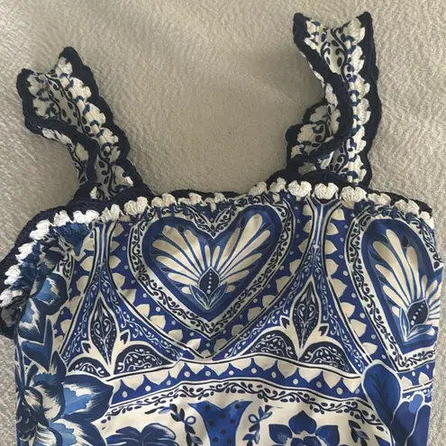 Farm Rio Tile Dream One-Piece Swimsuit, Size Small, $275