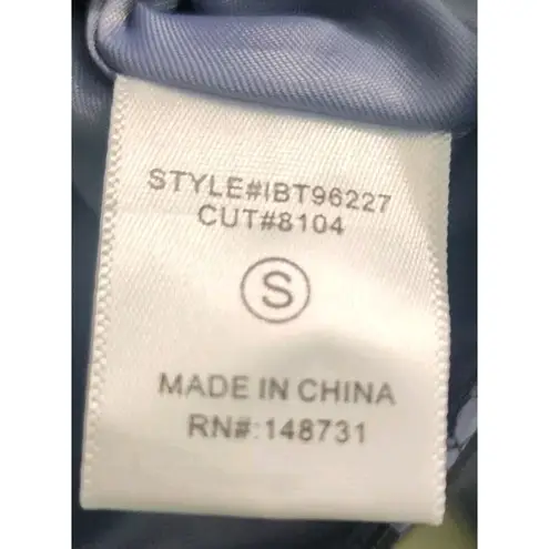 Blue Q Blue Blush Snake Print Cropped Jacket Moto Biker Silver Accents Small