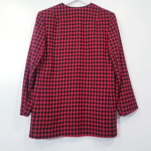 Pendleton 100% Virgin Wool Plaid Blazer with Pockets