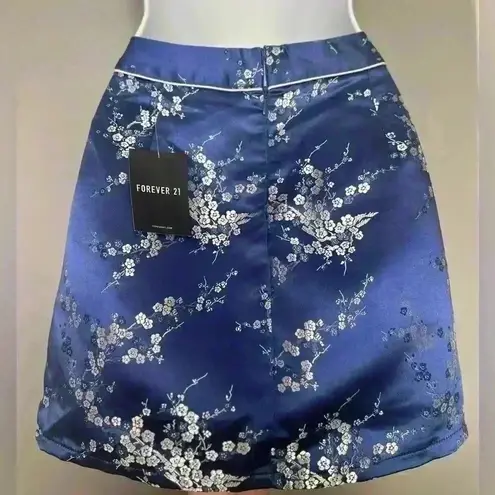 Forever 21  Blue Oriental Mini Skirt (514)