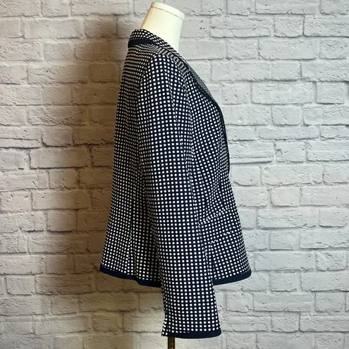 Judith Hart Collection Navy White Polka Dot Blazer Women's Size 14 Blue