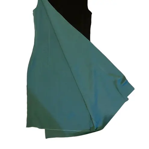 St. John $995 New XS 0 Sheath Dress Milano Knit Verde Teal St 2014 Caped Sweater