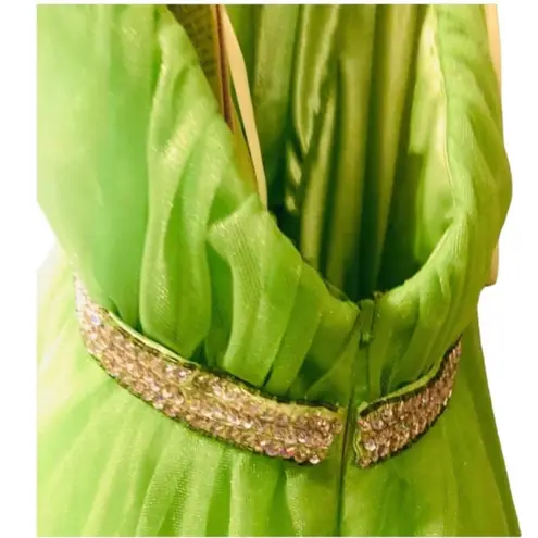 Elegant Lime Green Party Time Halter Top Style Formal Dress Size 6 by Lisa Kane