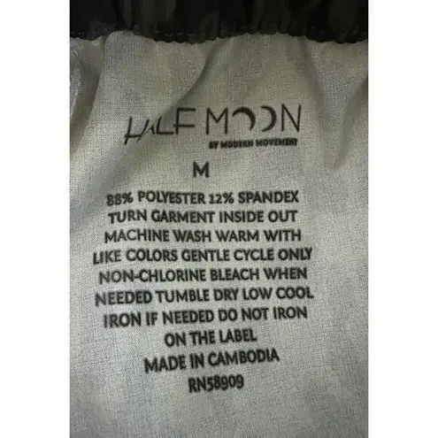 Half Moon Modern Movement Woman's M Joggers Animal Print Green Black Pockets Size M