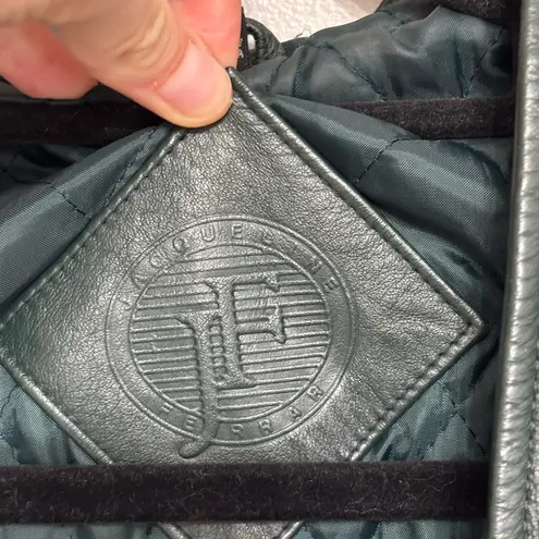 Jacqueline Ferrar Vintage Jaqueline Ferrar Genuine Leather Dark Green Heavy Long Coat - Size L