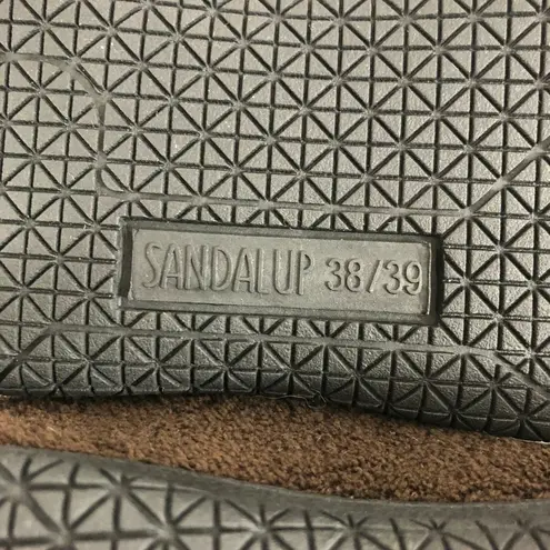 SandalUp Womens Slippers Clogs Fuzzy Faux Fur Slides Brown Size 38/39 US 7