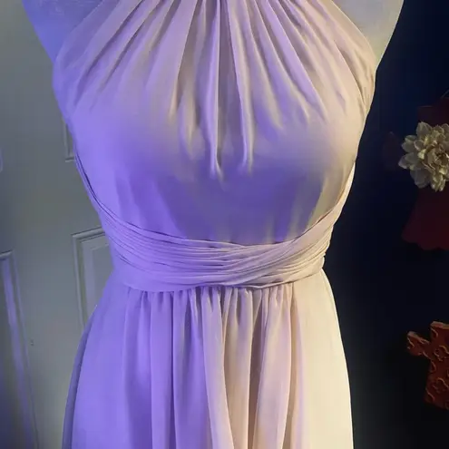 Weddington Way Backless Halter Maxi Dress in Blush Pink