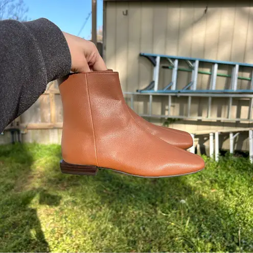 Linea Paolo Women Rad Low Heel Square Toe Brown Dressy Office Boots size 4