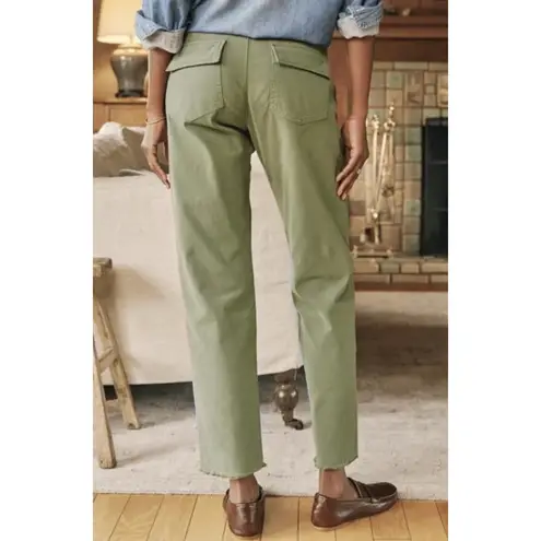 Frank & Eileen Blackrock Army Green Utility Pants Straight Leg Ankle Size 8