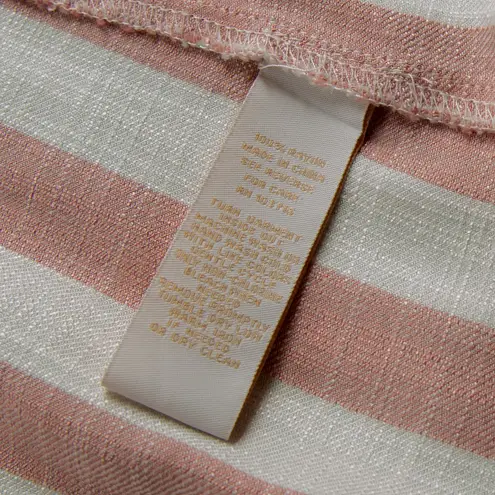 HOPE & HARLOW Sleeveless Shirt Dress in Pink and White Stripes Size 10