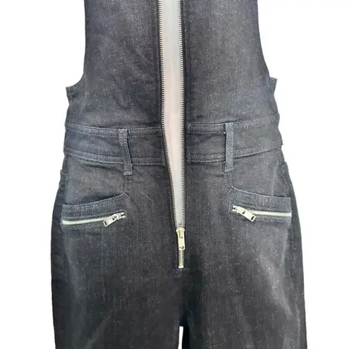 7 For All Mankind NWT  Denim Zip Front‎ Jumpsuit Jean Overalls Dark Blue sz XS