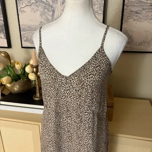 Jenni Kayne Cami Leopard Print Slip Dress Maxi Size XS Luxury