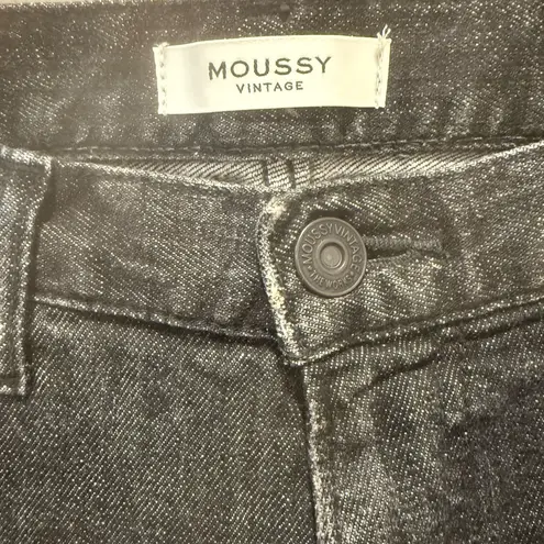 MOUSSY VINTAGE Checotah Jeans size 27 Skinny Faded Black Raw Hem