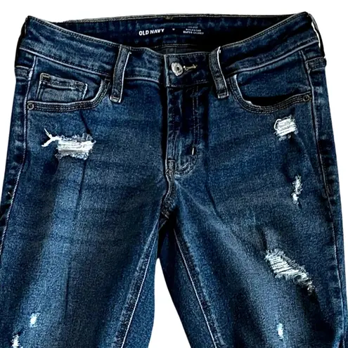 Old Navy  Jeans Womens 0 Blue Rockstar‎ Super Skinny High Rise Dark Wash Ankle