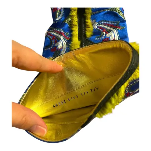 Casadei Italian Suede Leather Patchwork Fur Lined Heeled Stiletto Boots