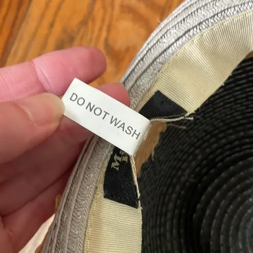 Magid hat fedora 100% paper natural black‎ fringe edge Tan