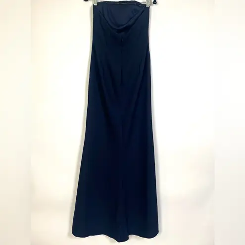 Dessy Collection Navy Blue Strapless Gown