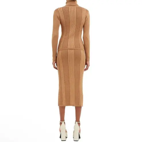 French Connection  Mari Brown Side Slit Long Dressy Pencil Skirt