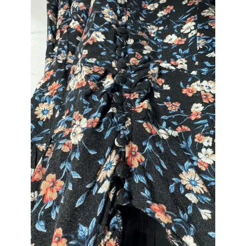 Lulus Red White Ditsy Floral Midi Dress Retro Romantic Boho Cottage Victorian M Size M