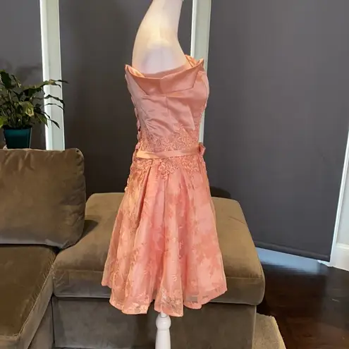 Women’s Dusty Pink Off The Shoulder Short Prom Party Dress CorsetBack Size 4 NWT Pink