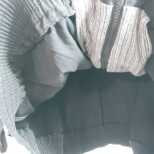 Blast 2X Vintage 80s Zip Front Hoodie Light Jacket Black White Silver