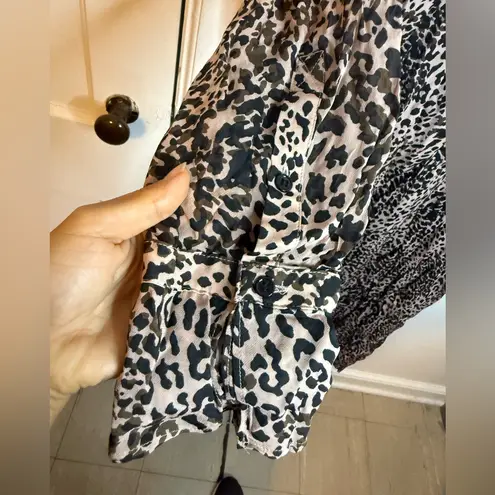 Reiss Tabitha Animal Print Belted Midi Dress