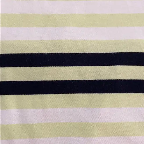 Brooks Brothers Green Striped Short Sleeve Cotton T-Shirt Womens Size XL