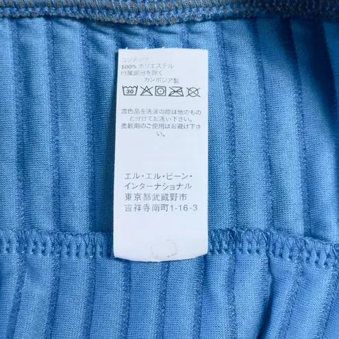 LL Bean Quarter Snap Quilted Pullover Blue Medium Cabincore Lightweight