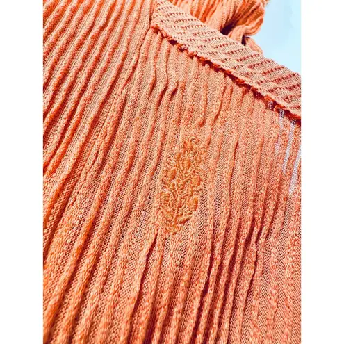 Free People Movement Embroidered Jumpsuit Orange