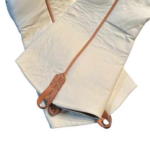 Free People  We The Free Montage Leather Cream/Bone Tall Boots(Size 38/7.5)