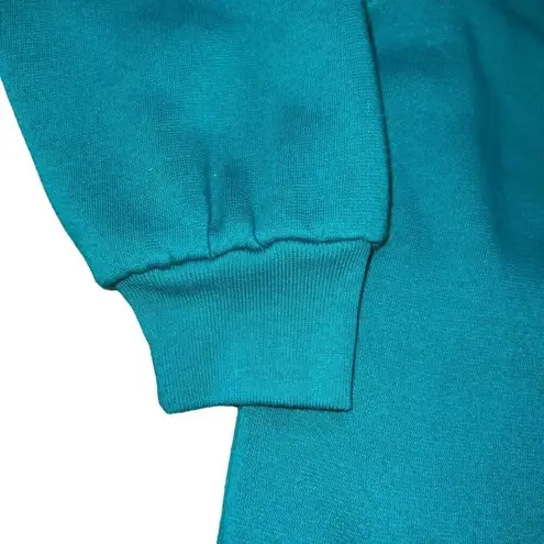 Gloria Vanderbilt Activewear Womens Jacket Oversized Button Down Teal OS