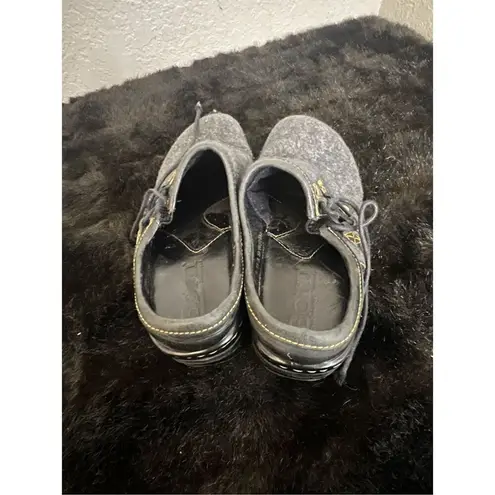 Born Womens Gray Wool Slip On Mules 36.5 6