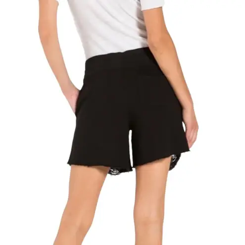 n:philanthropy NWT Coco Distressed Shorts Elastic Waist in Black Cat