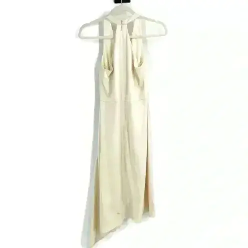 Halston Heritage Evening Collection Halter Satin Cream Dress Size 0