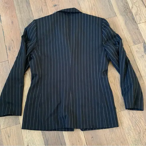 Jacqueline Ferrar Blazer Size 8 Pinstripe Black White Classic Fit