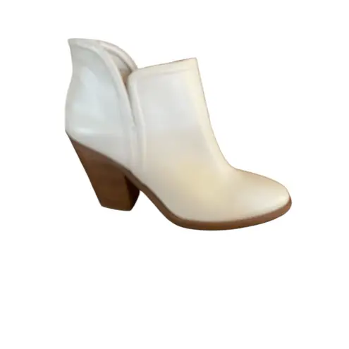 Joie  Leather Ankle Boot Kayden Heeled Booties Zipper Back Heel 8.5M