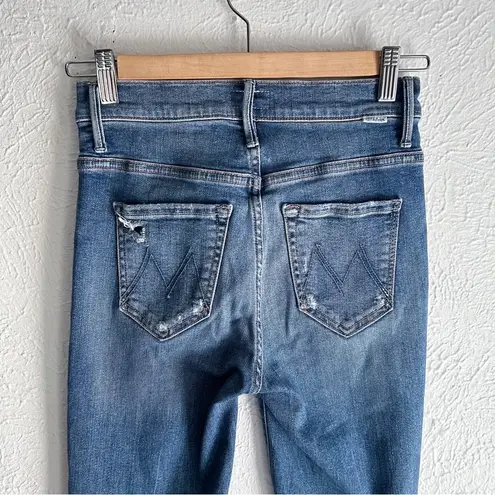 Mother Jeans The Insider Crop Step Chew Dancing On Coals Sz 24 Blue
