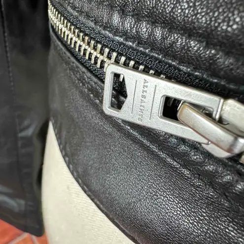 ALLSAINTS NWT Sheep Leather Moto Jacket in Black Size US 00