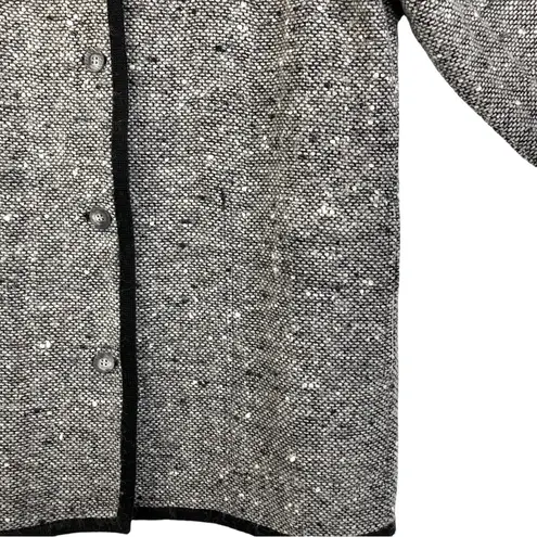 Kassidy Women’s M Tweed Wool Longline Blazer Dress Overcoat Wardrobe Capsule Black Size M