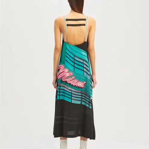 Palm Angels Miami track straps midi dress