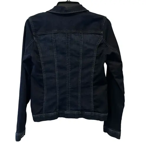 NYDJ X-Small Jean Jacket Button-Up Pockets Long Sleeve Stretch Denim Blue Womens